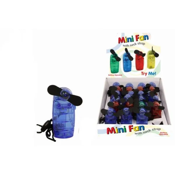 Mini Fan Transparent Colour Fan (4 Assorted Colours)