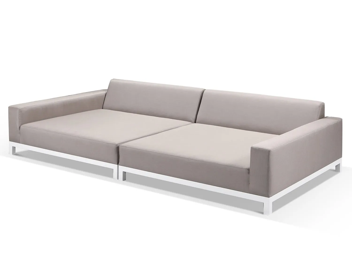 Minimo Sunbrella Taupe Fabric Garden Daybed