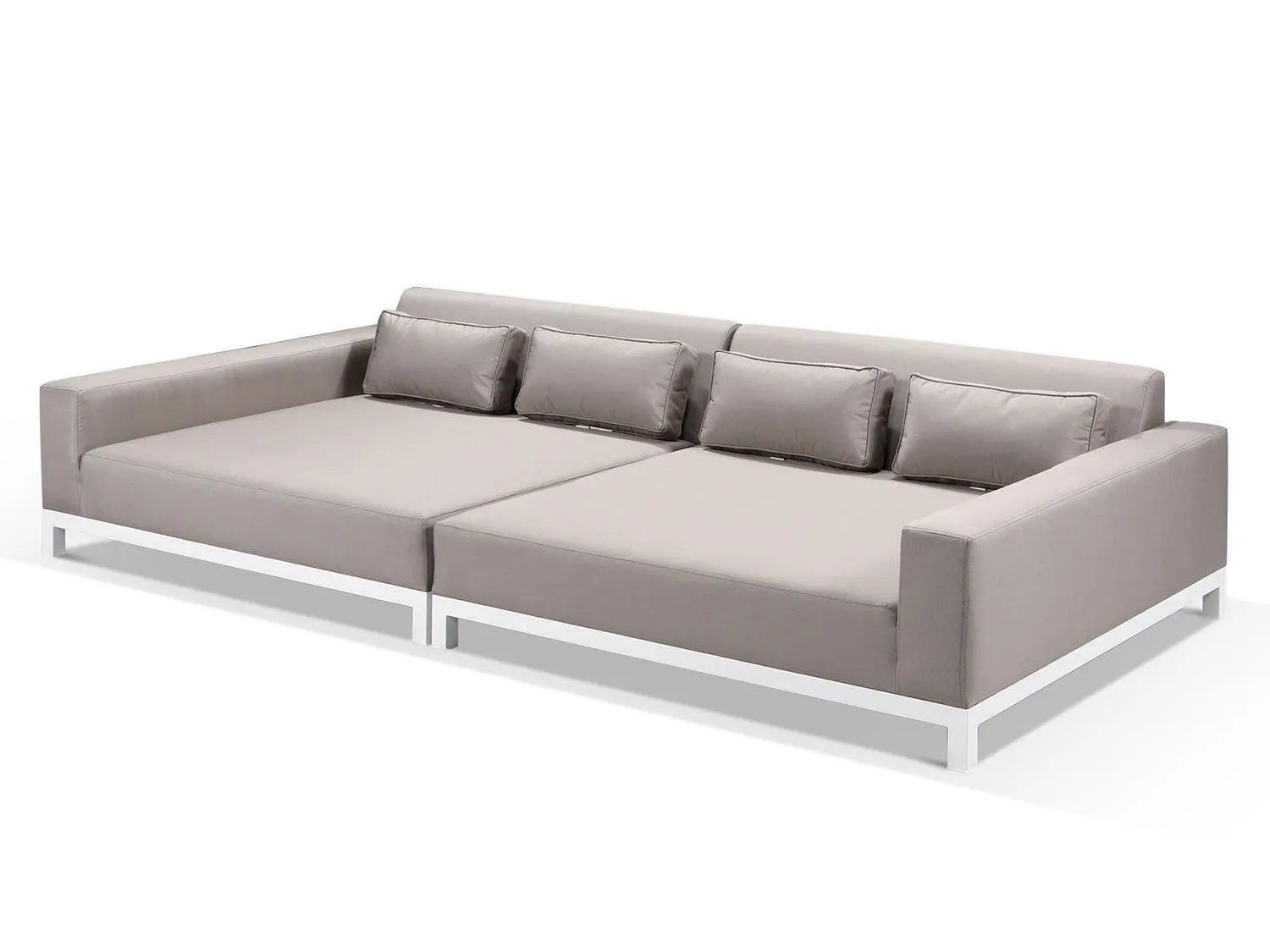 Minimo Sunbrella Taupe Fabric Garden Daybed