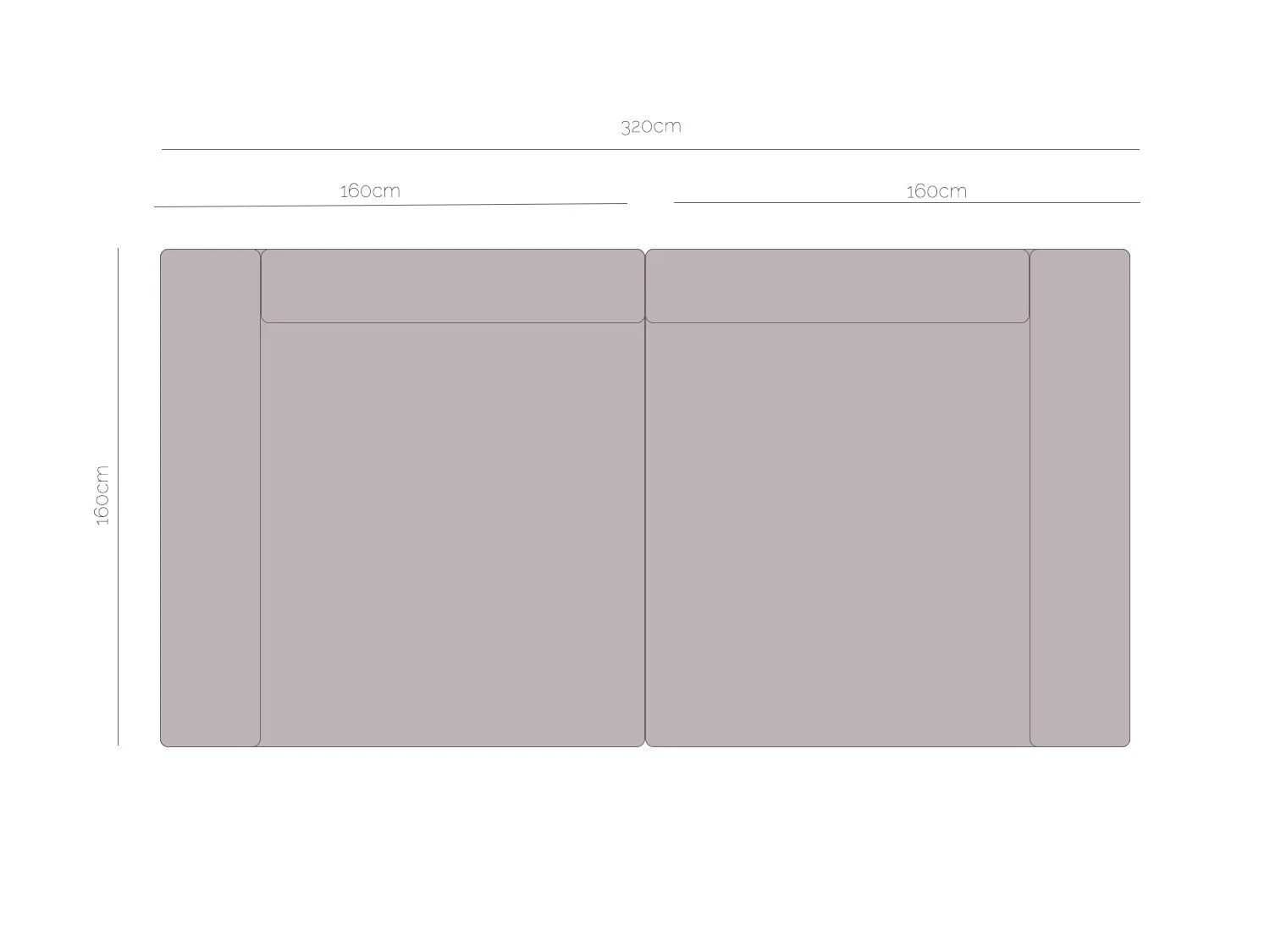 Minimo Sunbrella Taupe Fabric Garden Daybed