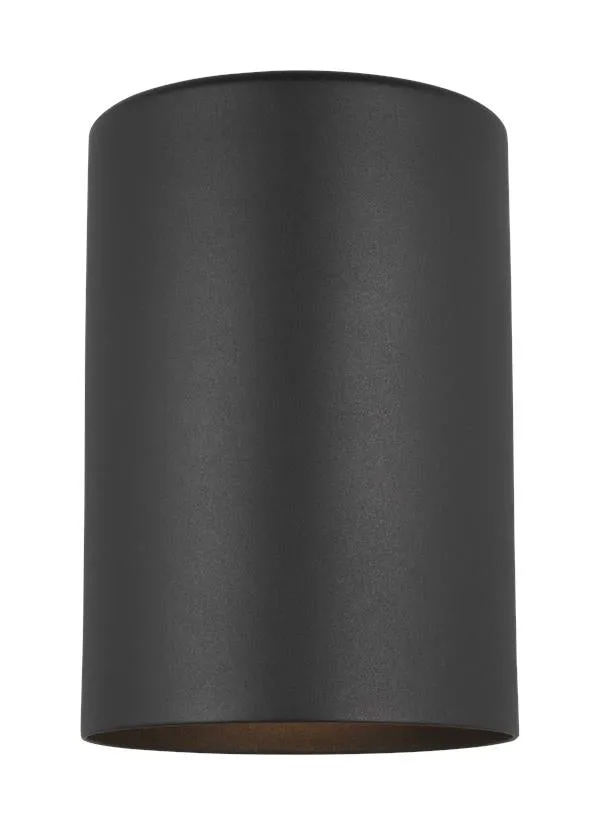 Outdoor Cylinders Collection - Small One Light Outdoor Turtle Friendly Wall Lantern | Finish: Black - 8313801-12/T