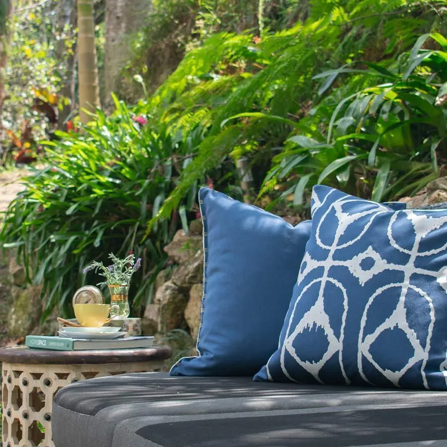 Outdoor Reverse Storm White Lounge Cushion 55 x 55 cm