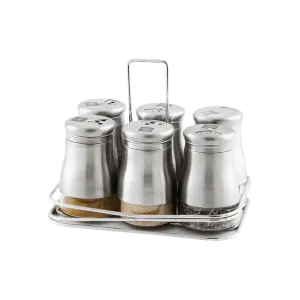 OZIBA SET OF STEEL SPICE CONTAINER HOMANTOUS 6PCS