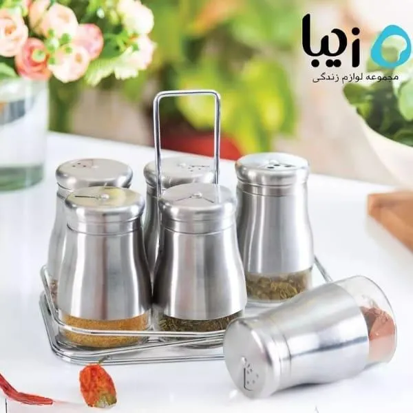 OZIBA SET OF STEEL SPICE CONTAINER HOMANTOUS 6PCS
