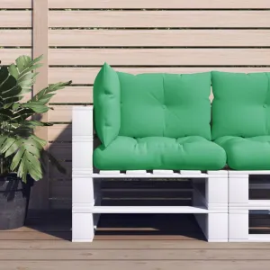 Pallet Cushions 3 pcs Green Fabric