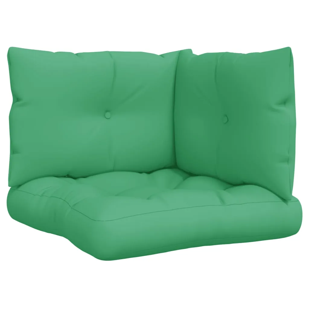 Pallet Cushions 3 pcs Green Fabric