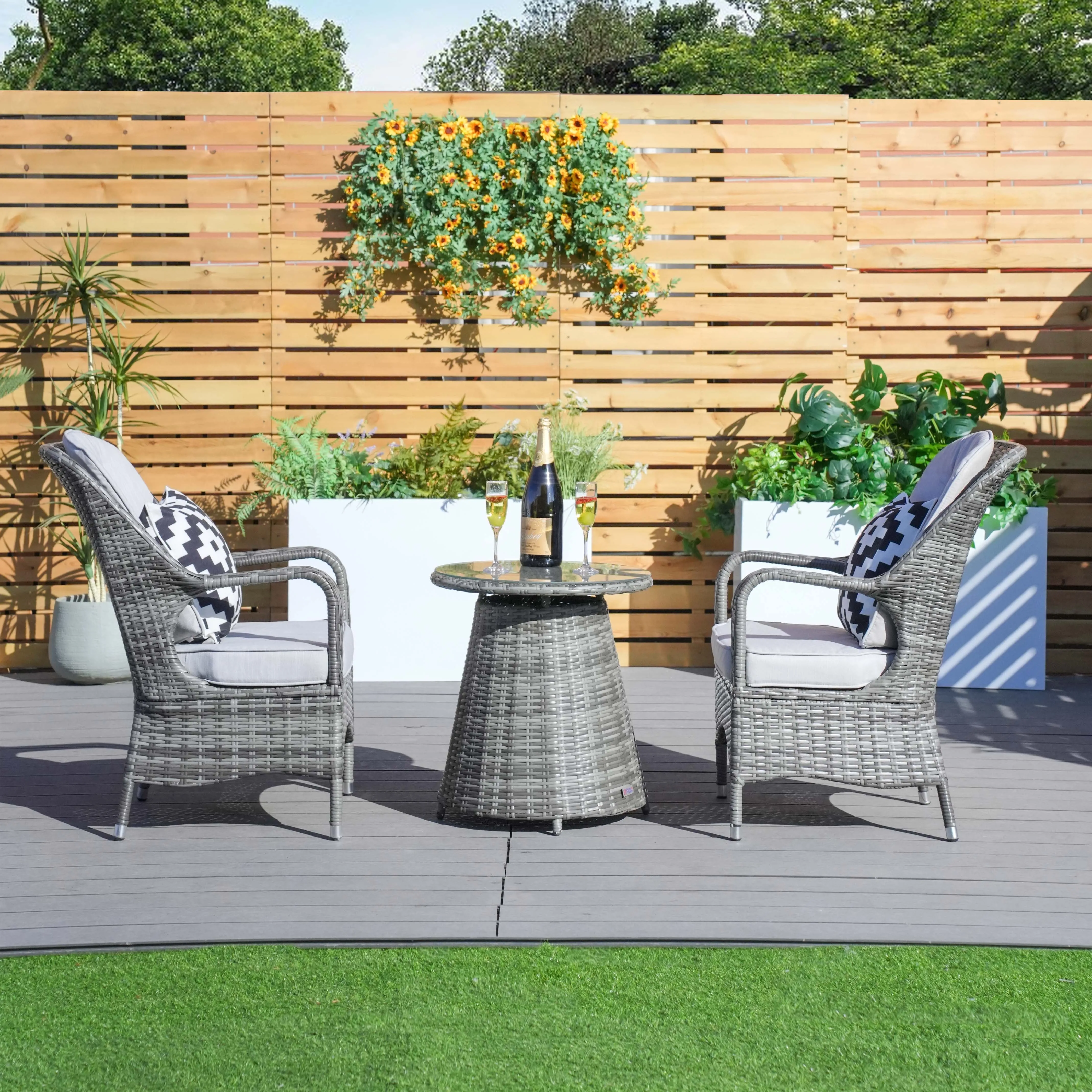 Parma Bistro Set (Grey)