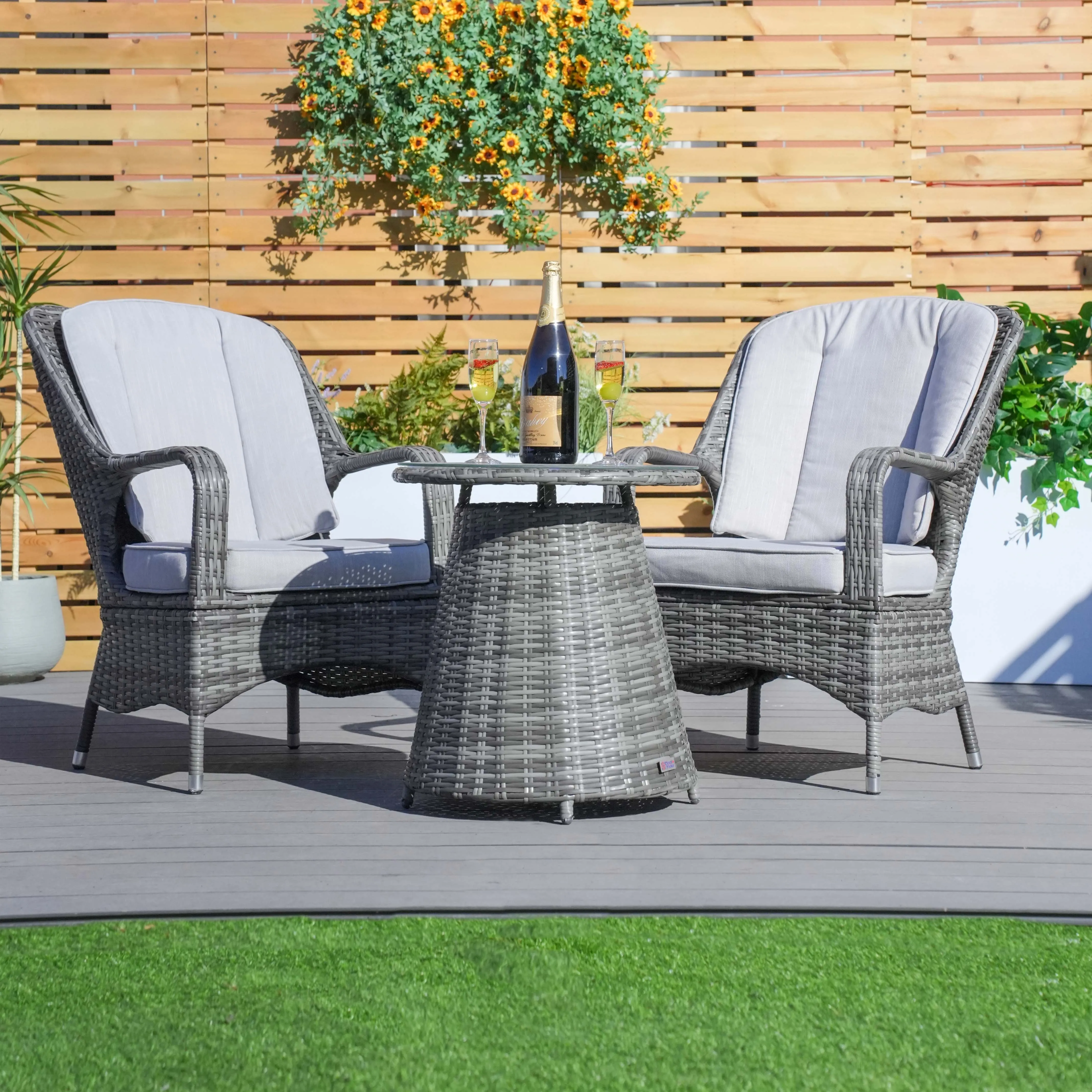 Parma Bistro Set (Grey)
