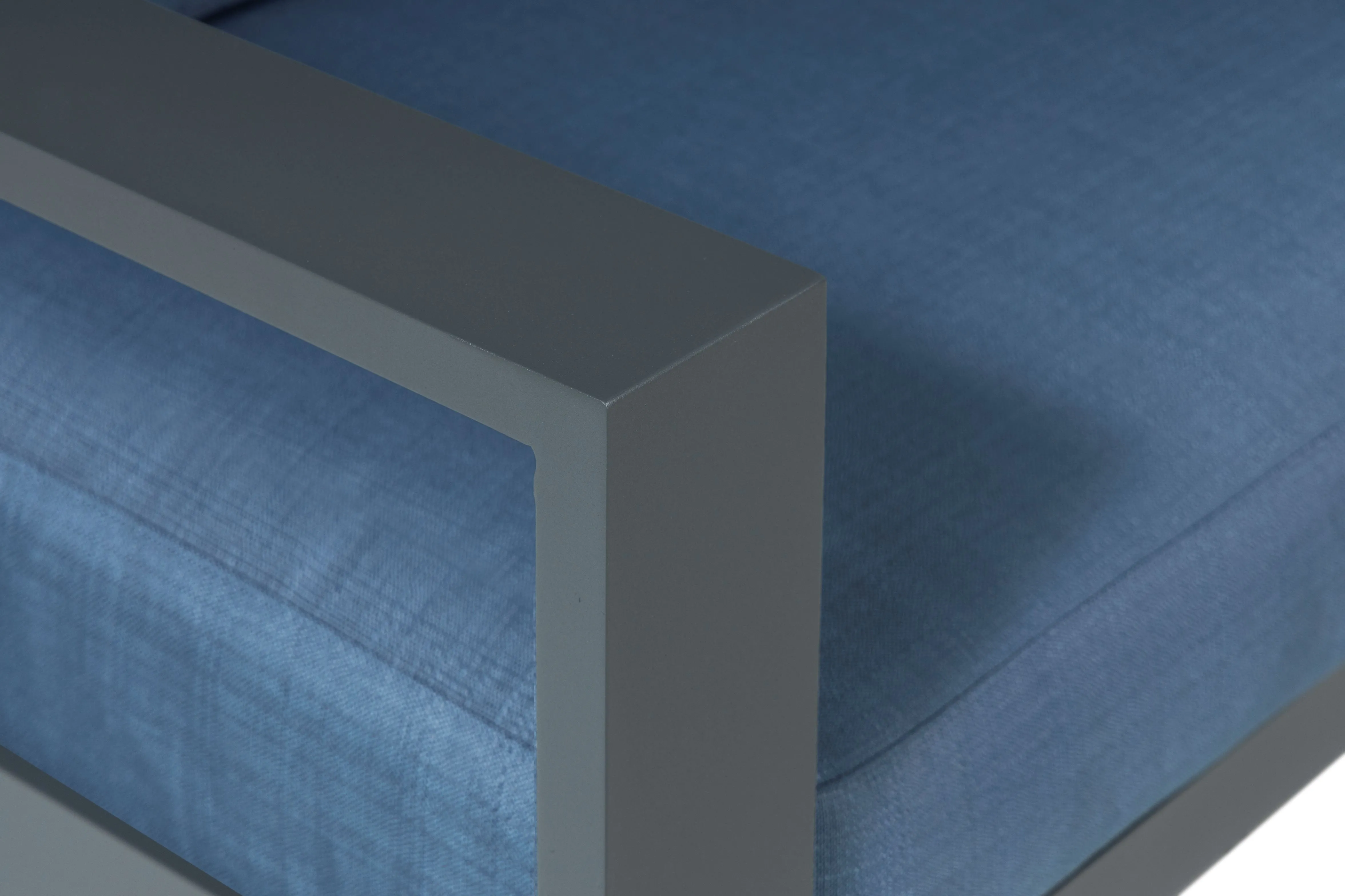 Sardinia Aluminum Frame Outdoor Sectional Sofa - Blue Cushions