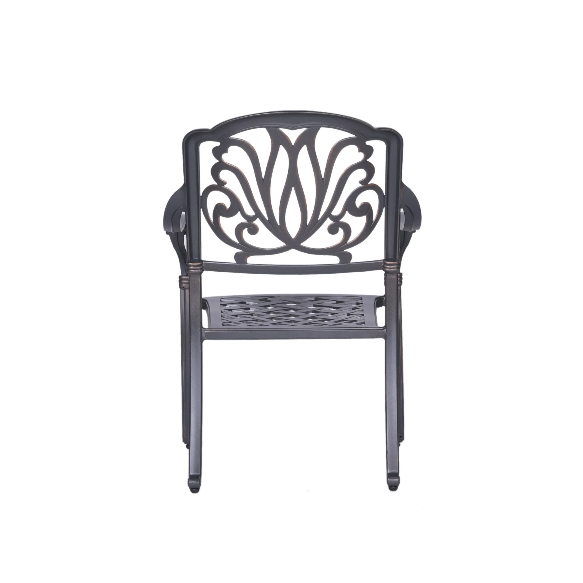 Savanna Patio Outdoor Aluminum Dining Armchair  (Set of 2) - Silver