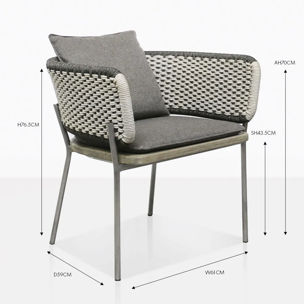 Studio Two Tone Rope Dining Armchair