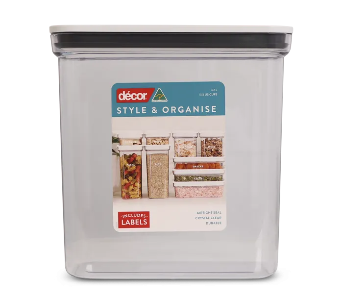 Style & Organise Pantry Containers, Oblong, 3.2L