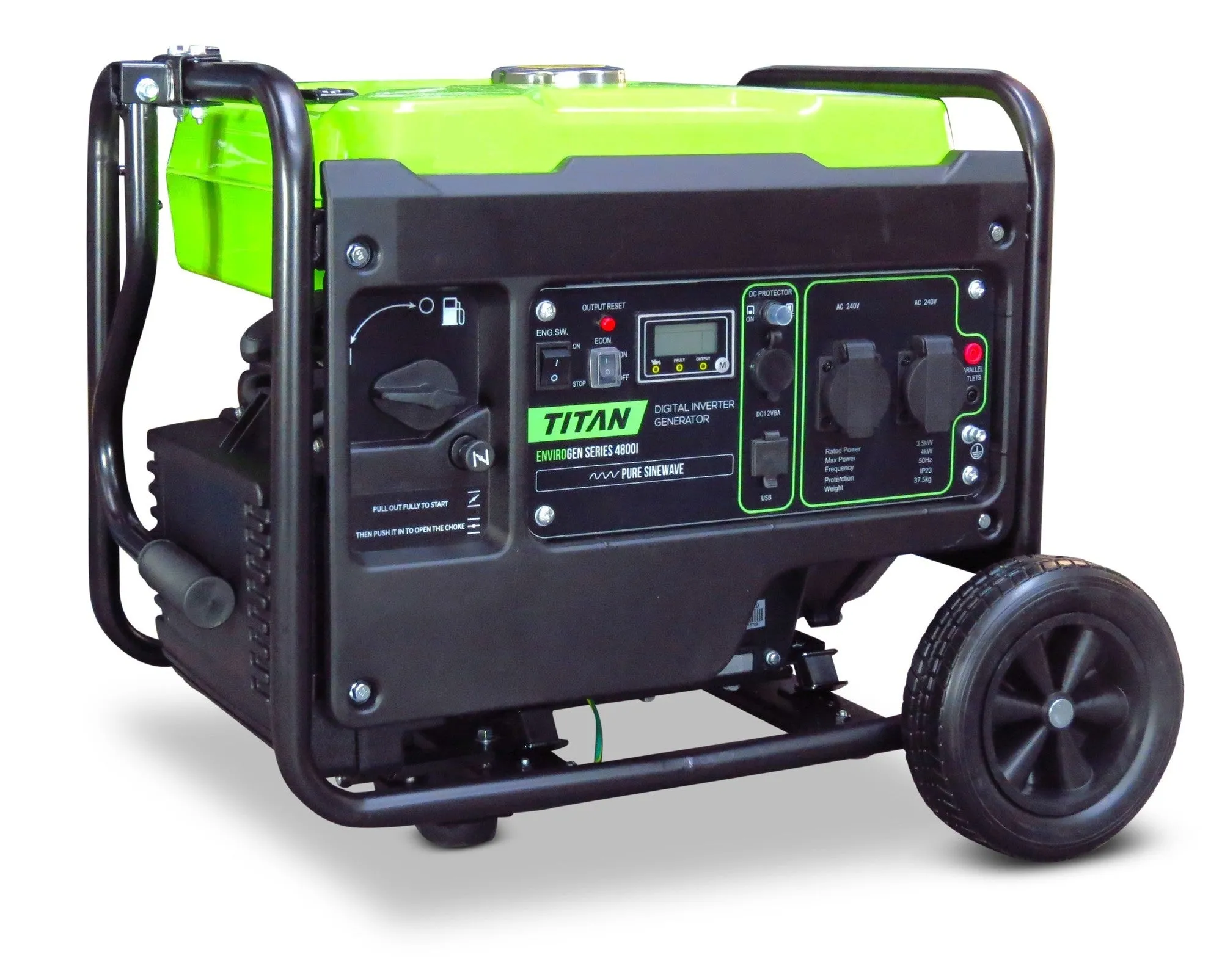 Titan Envirogen 4800I Inverter Generator - Incl Wheel Kit