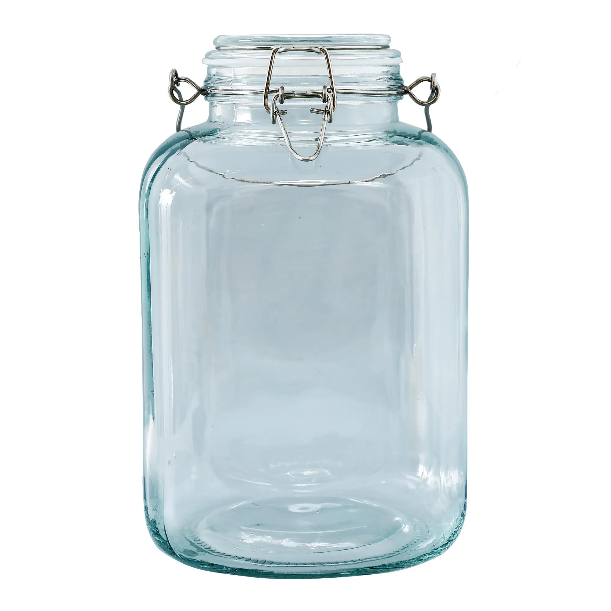 UMAI Glass Jar for Kitchen 4000 ml Mason Jars with Lids | Airtight Containers For Storage with Stainless Steel Handle & Leakproof Rubber Gasket | Storage Organizer for Kitchen