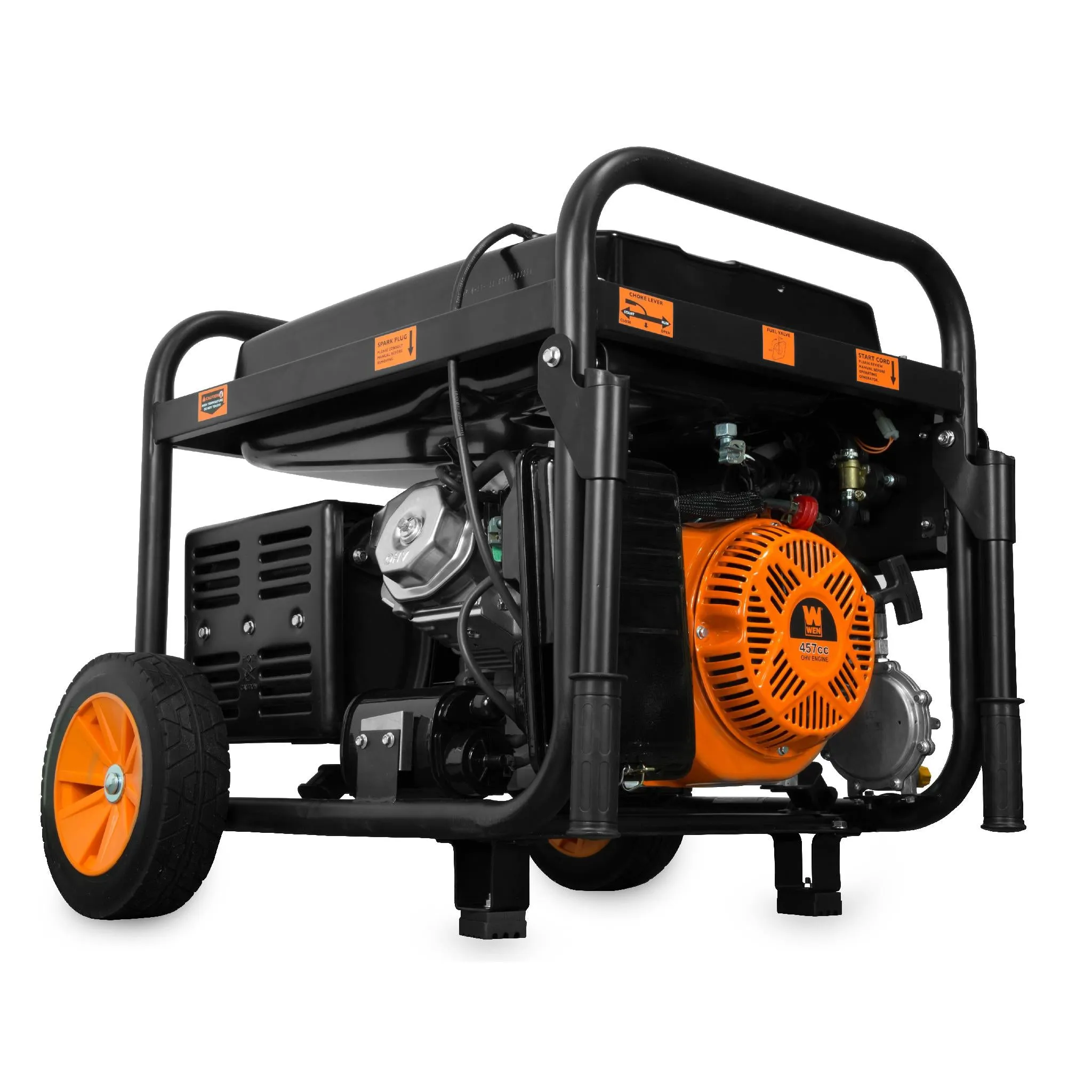 WEN DF1100T 11,000/8,300-Watt 120V/240V Dual Fuel Gasoline and Propane Powered Electric Start Portable Generator with Wheel Kit