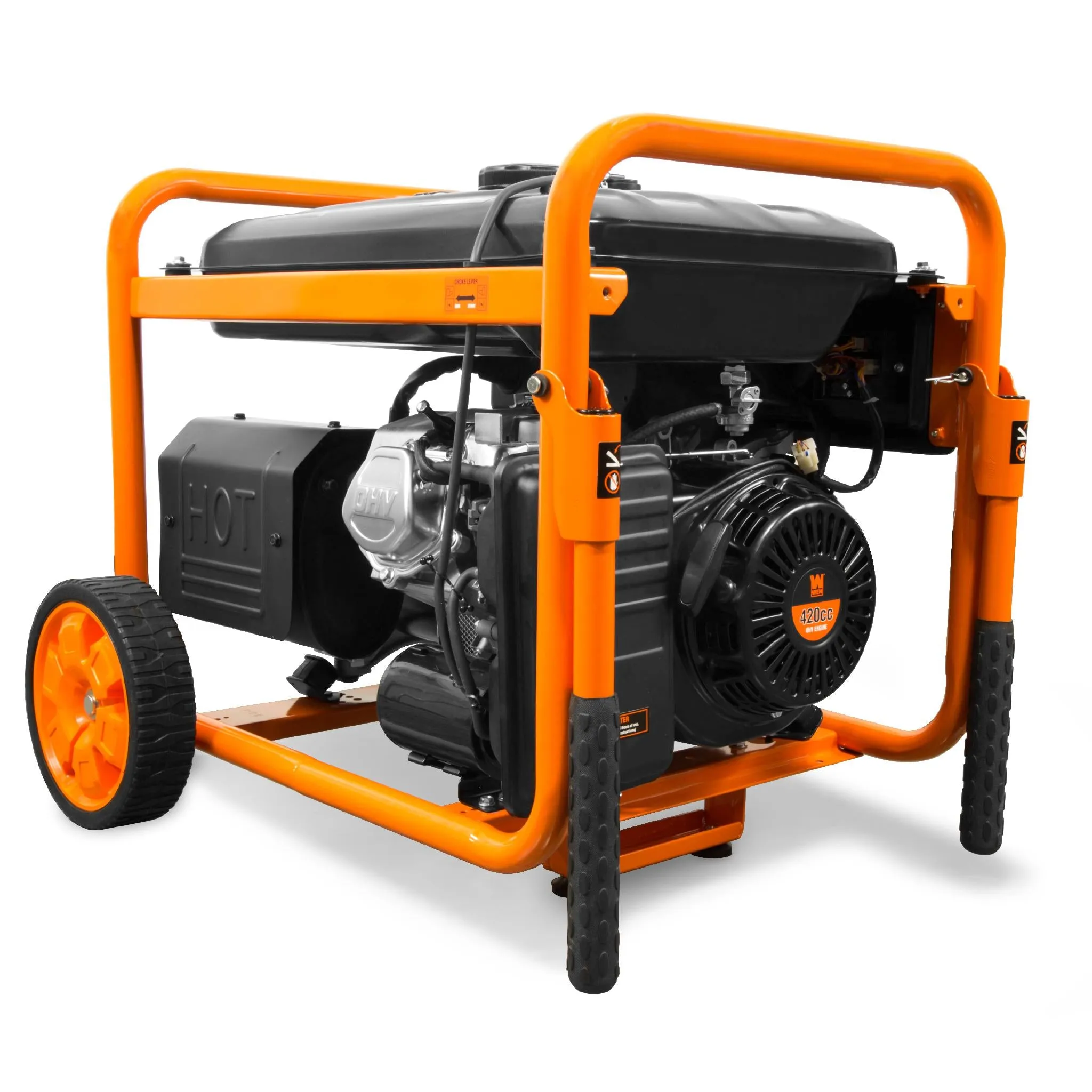 WEN GN9500 9500-Watt 420cc Transfer Switch and RV Ready 120V/240V Portable Generator with Remote Electric Start, CARB Compliant